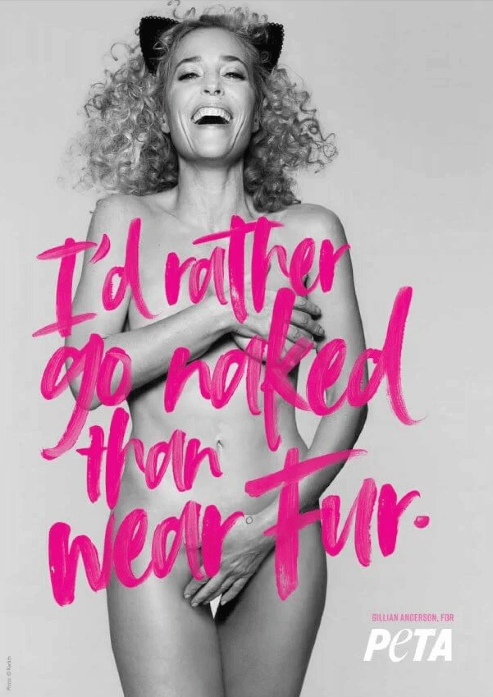 gillian anderson peta ad